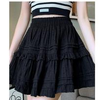 White Lace Cake Skirt: Women's Spring/Summer College Style, High-Waisted, Age-Reducing, Elegant Short Skirt M juoda
