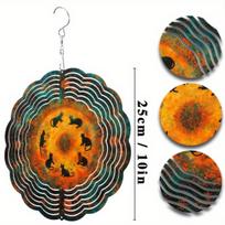 10 Inch Hanging Wind Chime with 360 Degree Rotating Design for Outdoor Balcony Lawn Garden Decor Spring Summer Artistic Wind Bell 01A