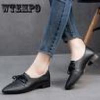 Women Soft Pu Leather Shoes Woman Casual  Flat Leather Shoes Soft Bottom Loafers 39 gray