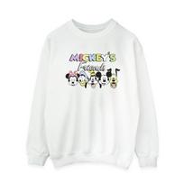 Disney Womens/Ladies Mickey Mouse And Friends Faces Sweatshirt XXL balta