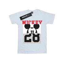Disney Womens/Ladies Mickey Mouse Notorious Split Cotton Boyfriend T-Shirt S balta