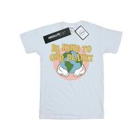 Disney Womens/Ladies Mickey Mouse Be Kind To Our Planet Cotton Boyfriend T-Shirt XXL balta