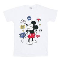 Disney Womens/Ladies Mickey Mouse Tongue Out Cotton Boyfriend T-Shirt XXL