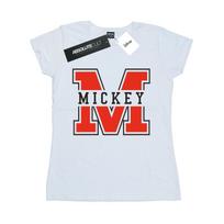 Disney Womens/Ladies Mickey Mouse M Cotton T-Shirt XXL balta