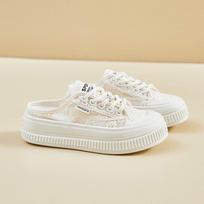 ins tide Korean version half-to-white shoes women's summer new student casual shoes board shoes street shot XFF69 35 smėlis
