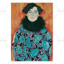 Gustavo Klimto meno kūrinys Moters portretas Tapyba Plakatai ir spaudiniai Sienų menas Paveikslas Drobės tapyba svetainei Namų dekoravimas 21cm×30cm NoFrame black