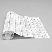 Baltas pilkas plytų tapetas Pilkas lipnus popierius Namų dekoravimas Nulupkite ir priklijuokite Backsplash sieninė plokštė Durų dekoras papel tapiz 1mx45cm