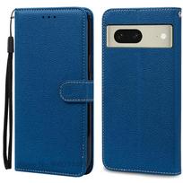 Pixel 8/8Pro/8A dėklas Google Pixel 8 Pro dėklui Piniginė Knyga Odinis viršelis Google Pixel 8A dėklui Telefono dėklas Coque Fundas For Pixel 8 tamsiai mėlyna spalva