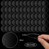 1Set 60Pcs Acrylic Party Beverage Labels - Circular Blank Glass Discs for Drink Identification, Ideal for Events & Gatherings 60pcs black