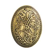 Rune Viking Wolf Carved Suit Lapel Pin Clothing Accessory Women Ethnic Brooches Korean Style Badge Fashion Jewelry Gift auksas