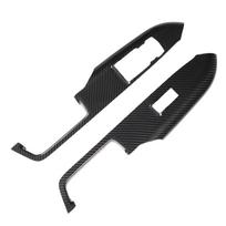 2pcs Inner Door Armrest Panel Trim Cover Carbon Fiber Replacement for Ford Mustang RHD 2015‑2021