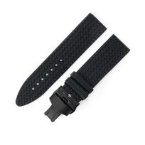 23mm 21mm Guminė laikrodžio apyrankė Silikoninė minkšta laikrodžio dirželis Apyrankė su plienine sagtimi Chopin Chopard serijai Classic Racing 168511 23mm black