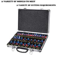 35PCS 1/4 Inch 6.35mm Wood Milling Cutter Shank Router Bit Set Trimming Machine Tool for Electric Trimmer Cutting Kit