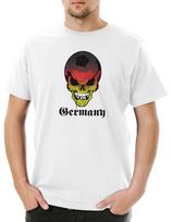 Classic Germany German Football Skull Flag Men's T-Shirt Mens Womens Tees Top Hooligan Skull S