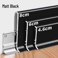 8 cm pločio aliuminio grindjuostė su 4,6 cm dvigubo sluoksnio nerūdijančio plieno lenktu kampu 1 Joint Fastener (Same Color as Skirting)