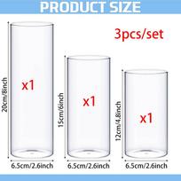 Clear Floating Candle Vases Bulk Glass Cylinder Vases Centerpieces Hurricane Candle Holders for Wedding Party Home Table Decor