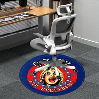 Ozzy Osbourne Office Round Area Rug, Under Office Chairs Bedroom Living Room Home Decor, a1022337 80cm by 80cm