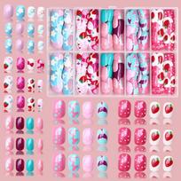 Kawaii Kids Fake Nails Candy Color Press On Nails New Children False Nails  DIY Manicure Style 01