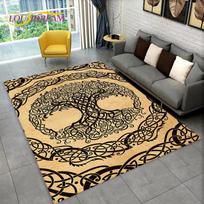 Viking Norse Mythology Yggdrasil Tree of Life Area Rug,Carpet Rug for Living Room Bedroom Sofa Doormat Decor,Non-slip Floor Mat 60cm x 90cm