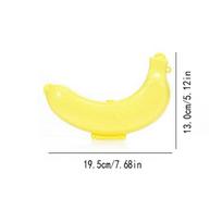 Trijų spalvų kelioninė nešiojama lauko bananų dėžutė vaisių laikymo dėžutė plastikinė banano formos bananų apsauginis dėklas