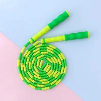 Signable Segmented Fitness Jump Rope Adjustable Length Jumping Rope  Weight Loss Fitness žalia
