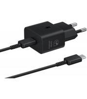 Originalus juodas Samsung 25W 1xUSB-C pakrovėjas + USB-C - USB-C 100cm laidas "EP-T2510EBE + EP-DN980BBE"