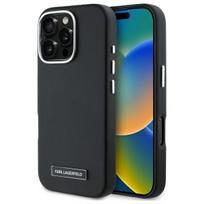 Karl Lagerfeld KLHMP16LPGMSRPK iPhone 16 Pro 6.3" black hard case with FW Metal Plate and MagSafe
