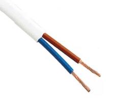 Kabelis 2x1.5mm² baltas (daugiagyslis, apvalus) BVV-LL