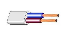Kabelis 2x1.0mm² baltas (daugiagyslis, plokščias) BVV-PLL