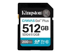 Kingston | Canvas Go! Plus | 512GB | SD | Flash memory class Class 10, UHS-I, U3, V30