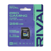 Išoriniai duomenų saugojimo įrenginiai // Flash atminties kortelės ir skaitytuvai // Karta pamięci microSD 256  GB V30 UHS-III Goodram Rival z adapterem