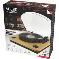 Adler Plokštelių grotuvas AD 1914w, 33.3 RPM, 45 RPM, 75 RPM, USB, Bluetooth 5.4, 2x0.8 W garsiakalbiai