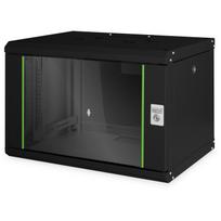 Digitus Sieninis montavimo kabinetas DN-19 07-U-SW, IP20, stiklinės durys, 305-370mm, 100kg, 420x600x450mm
