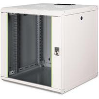 Digitus Sieninis montavimo kabinetas Unikali serija DN-19 12U-6/6, 60 x 60 cm, RAL 7035, užrakinta priekinė durys