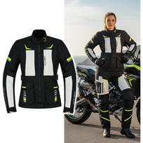 Moteriška motociklininko striukė W-TEC Warao Lady - Juoda-fluo