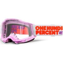 Motokroso akiniai 100% Accuri 2 - Hundreds rožinė, skaidrus pleksis