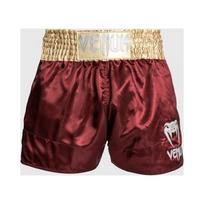Venum Classic Muay Thai šortai - bordo/auksiniai/balti