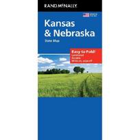Rand McNally Easy to Fold: Kansas/Nebraska State Laminated Map
