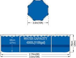 Avenli Round Frame Swimming Pool 305x76 Set