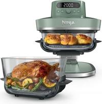 Ninja 5-in-1 XL Glass Air Fryer | AS090EUGN Crispi Pro | Power 2050 W | Capacity 5.7 L | Moss Green