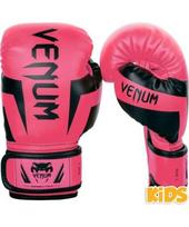 Venum Elite Kids Exclusive vaikiškos bokso pirštinės, fluorescencinės rožinės