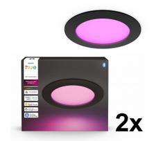 Philips - Komplektas 2 vnt. LED RGBW, dimeriuojami vonios įleidžiami šviestuvai Hue SLIM LED/12W/230V IP44
