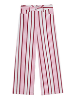Laagam - Leroy Pink Striped Twill Pants - Plačios kelnės - Rožinė