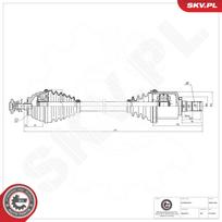 ESEN SKV Pusašis CV shaft 40SKV109