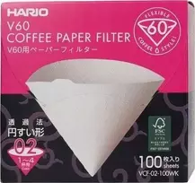 Hario - Filtry papierowe białe - V60-02 - 100 Sztuk