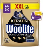 „Woolite“ kapsulės su keratinu, skirtos juodų ir tamsių džinsų skalbimui, 43 vnt.