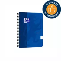 Sąsiuvinis su spirale OXFORD TOUCH, A5+, 70 lapų, linijomis, mėlyna sp., vnt.