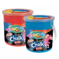 Spalvota kreida kibirėlyje COLORINO JUMBO, 12vnt, 6 spalvos, apvali, vnt.