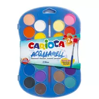 Akvareliniai dažai CARIOCA, 24 spalvų rinkinys, vnt.