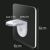 Punch-Free Wardrobe Shelf Support Bracket Piece Transparent Adhesive, More Stable, Bulk